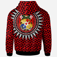Tonga Hoodie Tonga Manulua Pattern Red Black Color - Polynesian Pride