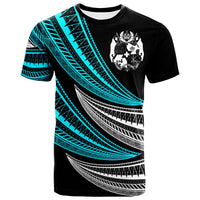 Tonga Custom T Shirt Wave Pattern Alternating Unisex Black - Polynesian Pride