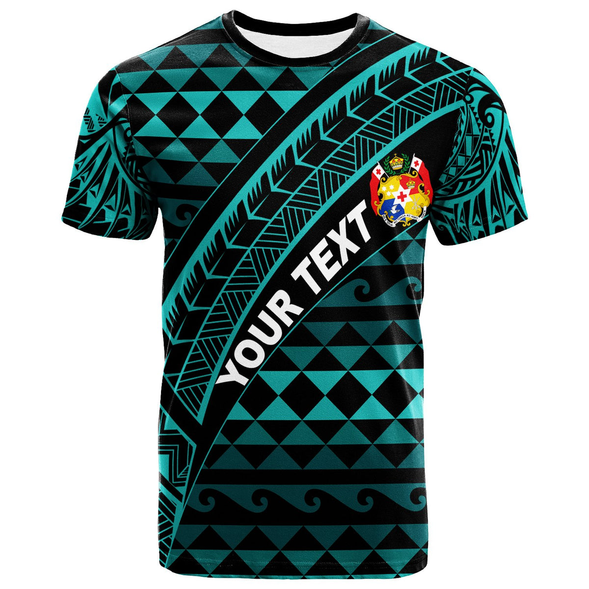 Tonga Custom T Shirt Blue Tribal Seamless Special Pattern Unisex Blue - Polynesian Pride