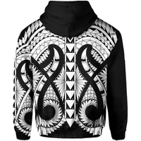 Hawaii Polynesian Zip Hoodie In My Heart Ryan Style White - Polynesian Pride