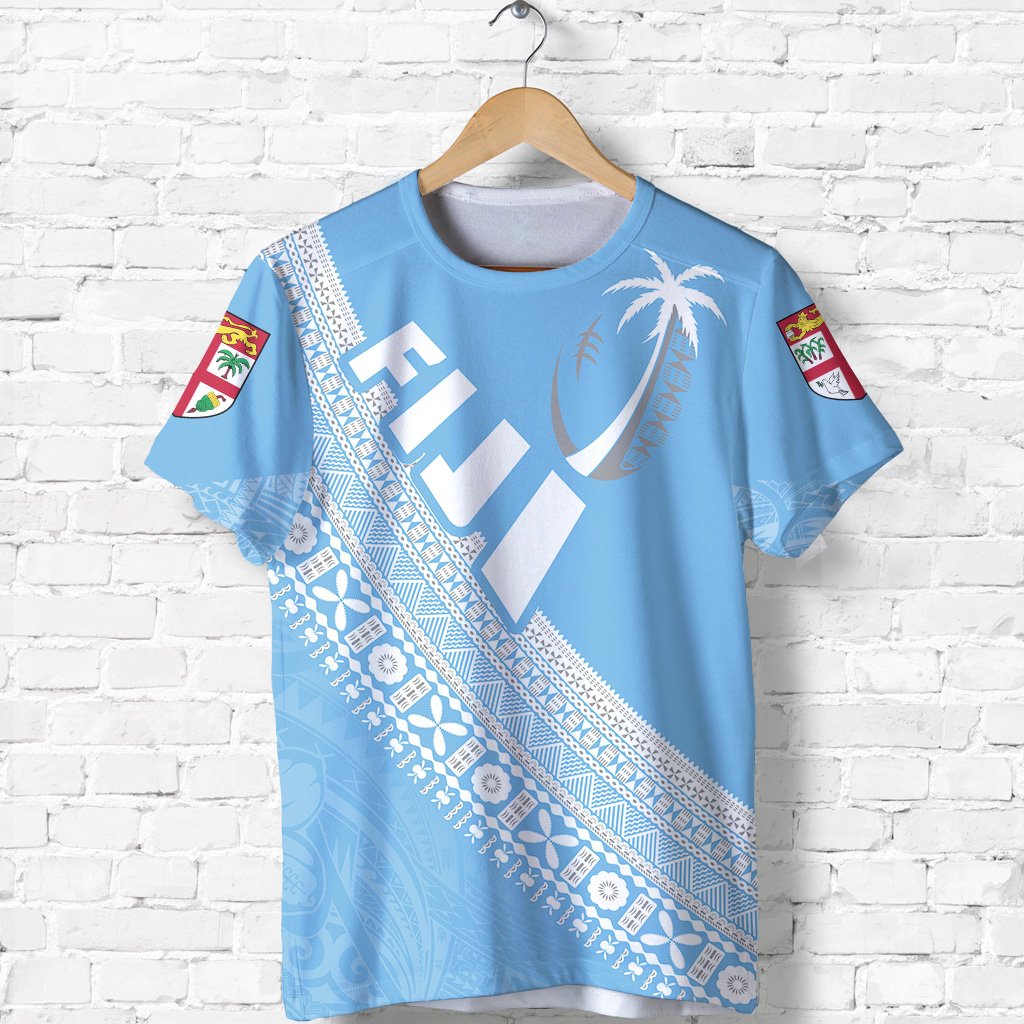 Custom Fiji Rugby T Shirt version Style You Win Blue Unisex Blue - Polynesian Pride