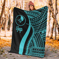Yap Premium Blanket - Turquoise Polynesian Tentacle Tribal Pattern - Polynesian Pride