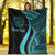 Palau Custom Personalised Premium Blanket - Turquoise Polynesian Tentacle Tribal Pattern Crest - Polynesian Pride