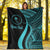 Chuuk Custom Personalised Premium Blanket - Turquoise Polynesian Tentacle Tribal Pattern - Polynesian Pride