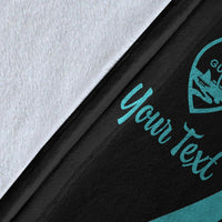 Guam Custom Personalised Premium Blanket - Turquoise Polynesian Tentacle Tribal Pattern - Polynesian Pride