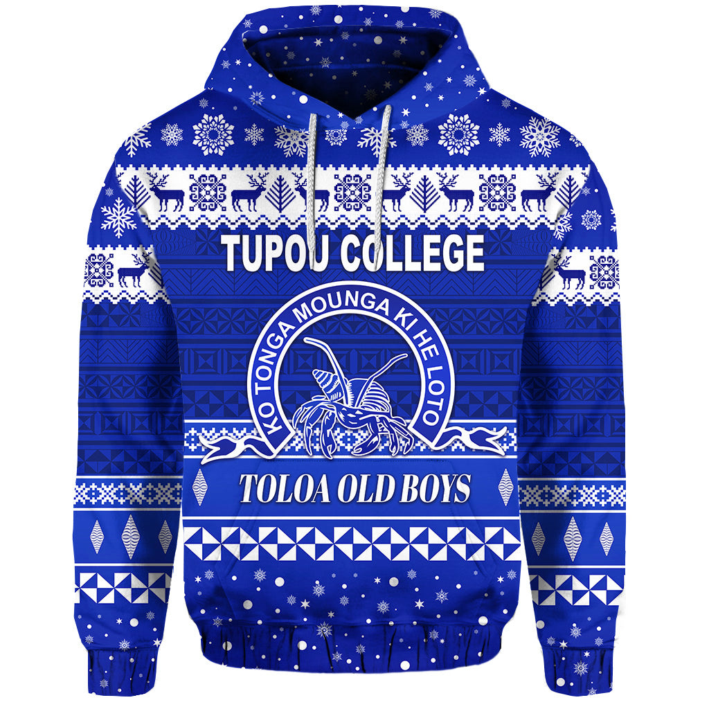 Custom Tupou College Toloa Old Boys Christmas Hoodie Simple Style LT8 - Polynesian Pride