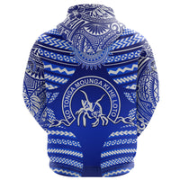 Kolisi Ko Tupou College Tonga Zip Hoodie Creative Style Blue - Polynesian Pride
