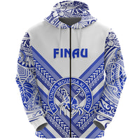 Finau Kolisi Ko Tupou College Tonga Zip Hoodie Creative Style White - Polynesian Pride