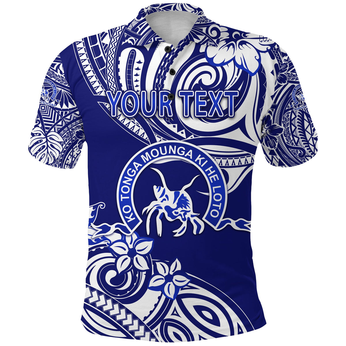 Custom Kolisi Ko Tupou College Tonga Polo Shirt Unique Vibes Blue - Polynesian Pride