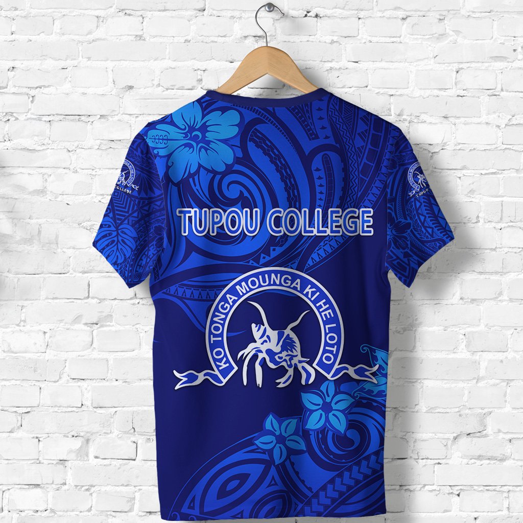 Custom Kolisi Ko Tupou College Tonga T Shirt Unique Vibes Full Blue - Polynesian Pride