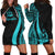 Vanuatu Women's Hoodie Dress - Turquoise Polynesian Tentacle Tribal Pattern Turquoise - Polynesian Pride