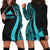 Tokelau Women's Hoodie Dress - Turquoise Polynesian Tentacle Tribal Pattern Turquoise - Polynesian Pride