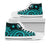 Marshall Islands High Top Shoes - Turquoise Tentacle Turtle Unisex White - Polynesian Pride