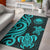 Federated States of Micronesia Area Rug - Turquoise Tentacle Turtle Turquoise - Polynesian Pride