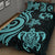 Tonga Quilt Bed Set - Turquoise Tentacle Turtle - Polynesian Pride