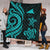 Tokelau Premium Quilt - Turquoise Tentacle Turtle - Polynesian Pride