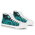 Niue High Top Shoes - Turquoise Tentacle Turtle Unisex White - Polynesian Pride