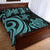 Yap Quilt Bed Set - Turquoise Tentacle Turtle - Polynesian Pride