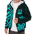 Vanuatu Sherpa Hoodie - Turquoise Tentacle Turtle - Polynesian Pride