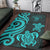 Niue Area Rug - Turquoise Tentacle Turtle - Polynesian Pride