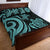 Tahiti Quilt Bed Set - Turquoise Tentacle Turtle - Polynesian Pride