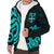 Fiji Sherpa Hoodie - Turquoise Tentacle Turtle - Polynesian Pride