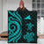 Tokelau Premium Quilt - Turquoise Tentacle Turtle - Polynesian Pride