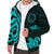 Cook Islands Sherpa Hoodie - Turquoise Tentacle Turtle - Polynesian Pride