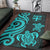 Fiji Area Rug - Turquoise Tentacle Turtle - Polynesian Pride