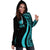 Northern Mariana Islands Women's Hoodie Dress - Turquoise Polynesian Tentacle Tribal Pattern - Polynesian Pride