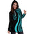 Marshall Islands Women's Hoodie Dress - Turquoise Polynesian Tentacle Tribal Pattern Crest - Polynesian Pride