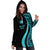 Marshall Islands Women's Hoodie Dress - Turquoise Polynesian Tentacle Tribal Pattern - Polynesian Pride