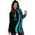 New Caledonia Women's Hoodie Dress - Turquoise Polynesian Tentacle Tribal Pattern - Polynesian Pride