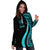 Tuvalu Women's Hoodie Dress - Turquoise Polynesian Tentacle Tribal Pattern - Polynesian Pride