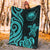 Federated States of Micronesia Premium Blanket - Turquoise Tentacle Turtle - Polynesian Pride