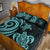 Niue Quilt Bed Set - Turquoise Tentacle Turtle - Polynesian Pride