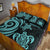 Samoa Quilt Bed Set - Turquoise Tentacle Turtle - Polynesian Pride