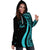 Chuuk Women's Hoodie Dress - Turquoise Polynesian Tentacle Tribal Pattern - Polynesian Pride