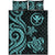 Hawaii Quilt Bed Set - Turquoise Tentacle Turtle - Polynesian Pride