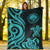 Federated States of Micronesia Premium Blanket - Turquoise Tentacle Turtle - Polynesian Pride