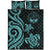 Marshall Islands Quilt Bed Set - Turquoise Tentacle Turtle Crest - Polynesian Pride