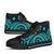 Marshall Islands High Top Shoes - Turquoise Tentacle Turtle - Polynesian Pride