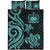 Samoa Quilt Bed Set - Turquoise Tentacle Turtle - Polynesian Pride