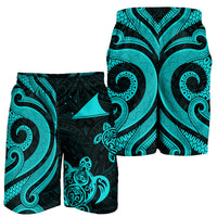 Tokelau Men's Short - Turquoise Tentacle Turtle - Polynesian Pride