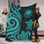 Federated States of Micronesia Premium Blanket - Turquoise Tentacle Turtle - Polynesian Pride