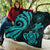 Niue Premium Quilt - Turquoise Tentacle Turtle - Polynesian Pride