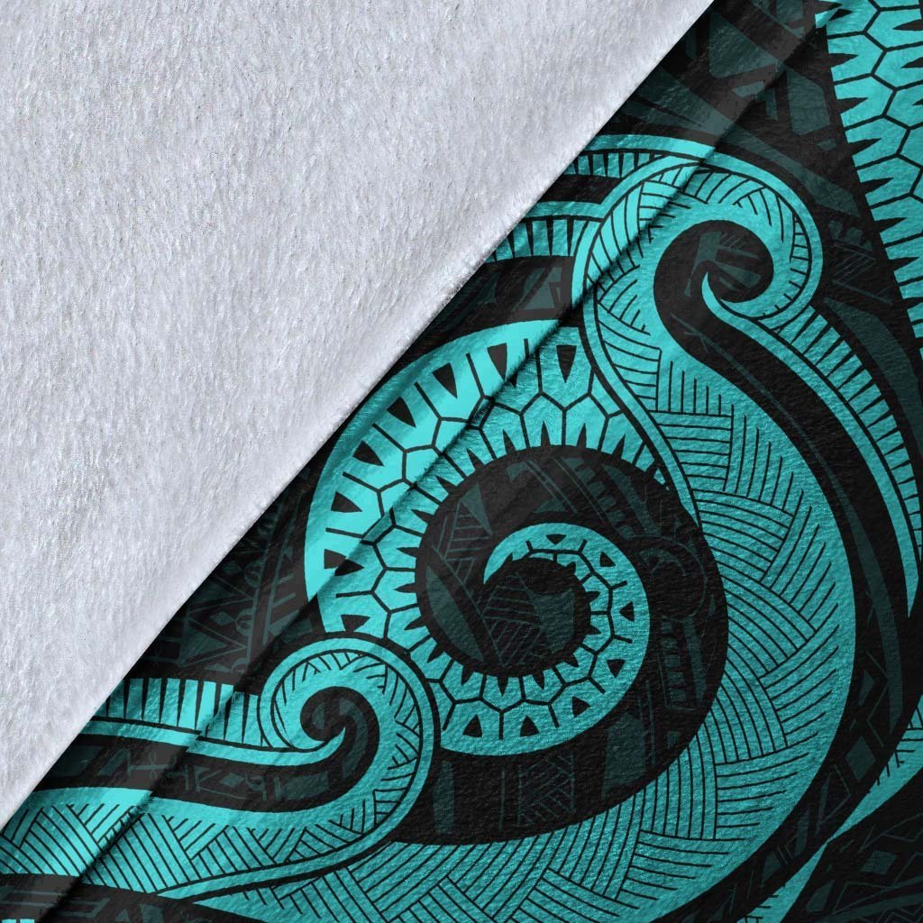 Niue Premium Blanket - Turquoise Tentacle Turtle - Polynesian Pride