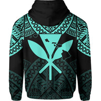 Hawaii Polynesian Hoodie Limited (Zip up) Tab Style Turquoise - Polynesian Pride