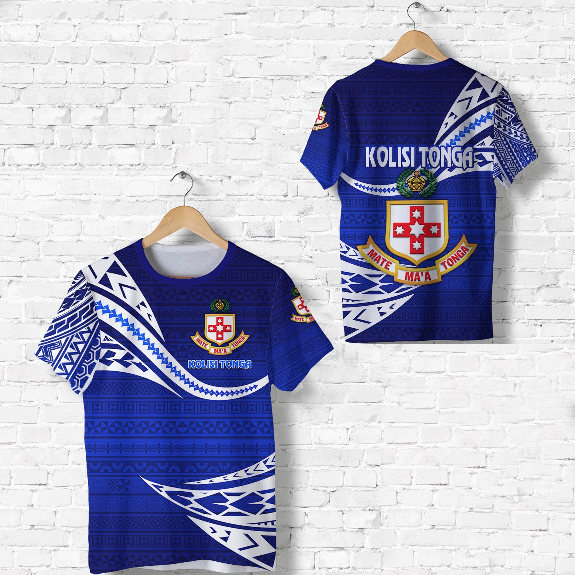 Kolisi Tonga T Shirt Mate Maa Tonga Unique Version Blue Unisex Blue - Polynesian Pride