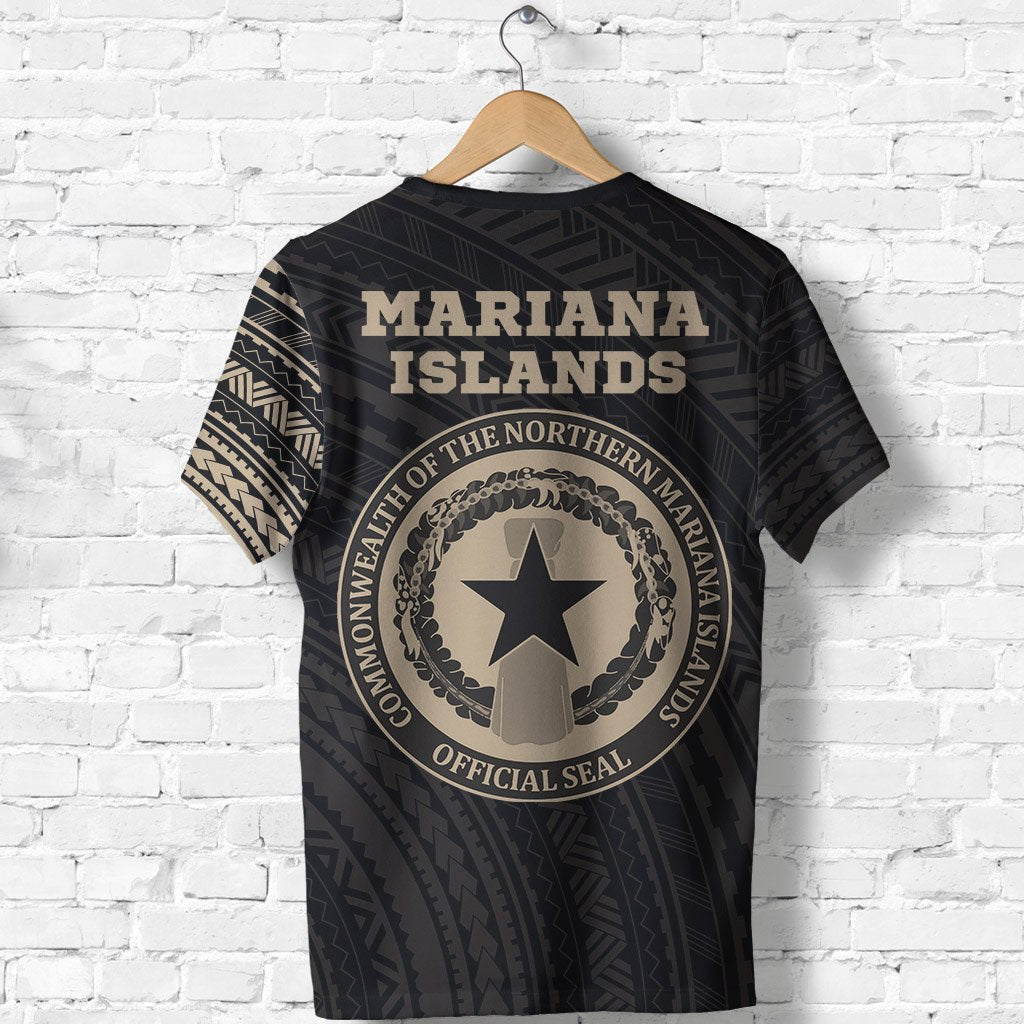 Northern Mariana Islands T Shirt Northern Mariana Islands Flag Polynesian Tattoo Style - Polynesian Pride